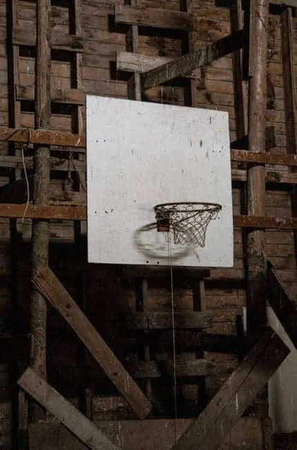 Old barn basketball hoop