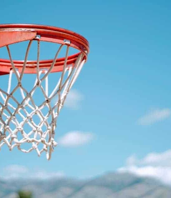 Double rim basketball hoop