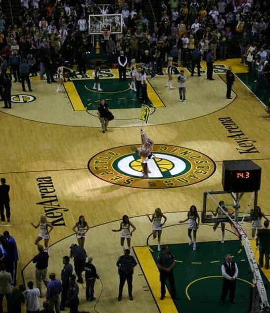seattle supersonics game court